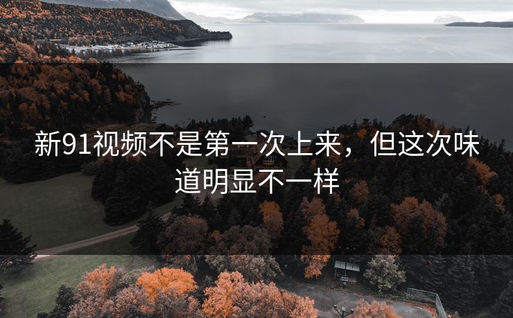 新91视频不是第一次上来，但这次味道明显不一样